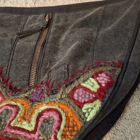 Free People Urban Outfitters Embroidered Black and Multicolor Women's Bag Boho - Picture 5 of 10